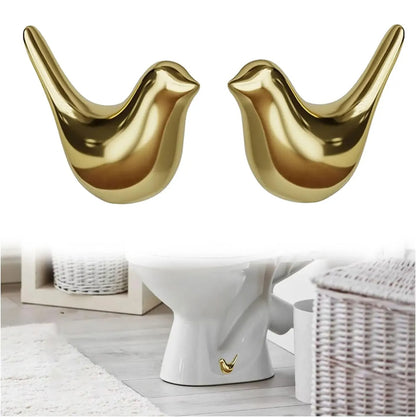 💰🔥Buy 1 Get 1 Free🎁2 Pcs Ceramic Bird Toilet Floor Bolt Caps,Cute Bird Toilet Screw Caps Decorative-ABB8