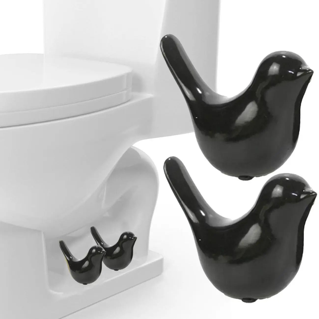 💰🔥Buy 1 Get 1 Free🎁2 Pcs Ceramic Bird Toilet Floor Bolt Caps,Cute Bird Toilet Screw Caps Decorative-ABB8