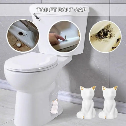 💰🔥Buy 1 Get 1 Free🎁2 Pcs Ceramic Bird Toilet Floor Bolt Caps,Cute Bird Toilet Screw Caps Decorative-ABB8