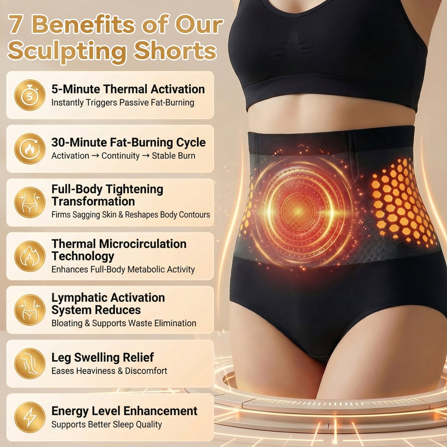 🏆Official Brand Store | 👙 𝟐𝟎𝟐𝟔 Moringa & Berberine 4-In-1 Fat-Burn Sculpting Shorts🎁-ABB8(B)