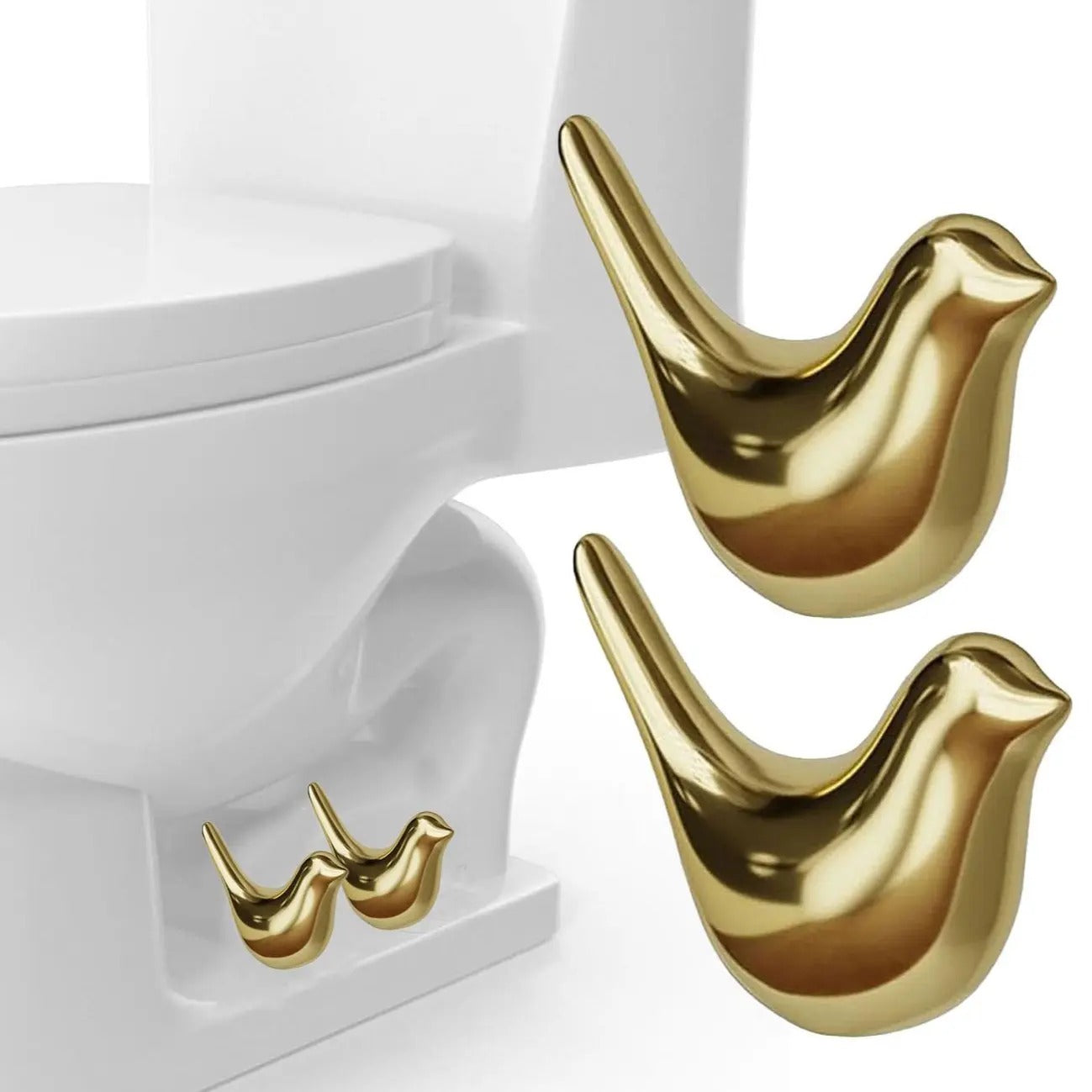 💰🔥Buy 1 Get 1 Free🎁2 Pcs Ceramic Bird Toilet Floor Bolt Caps,Cute Bird Toilet Screw Caps Decorative-ABB8